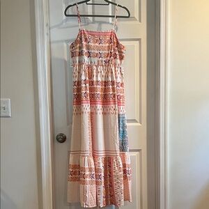 Bohemian Maxi Dress with Straps
